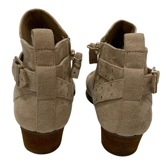 Dr. Scholls Tan Suede Ankle Booties With Straps & Buckle Accents - Womens Size 9 - Picture 3 of 10
